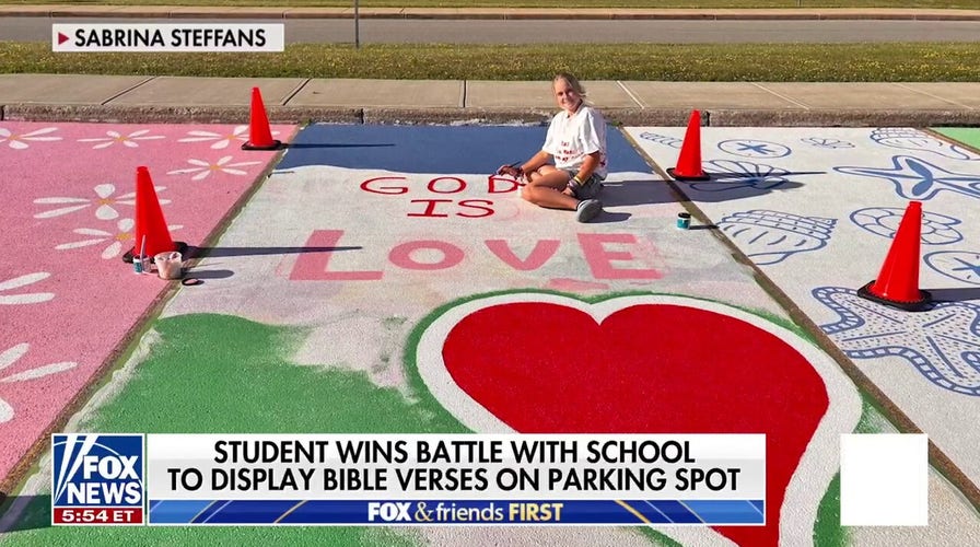 High school senior wins battle with school to display Bible verses on parking spot