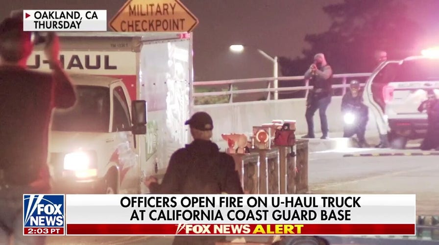 Security guards at California Coast Guard base open fire on U-Haul truck backing into entrance