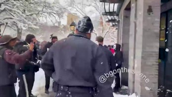 Police officers attacked with snowballs in NYC park