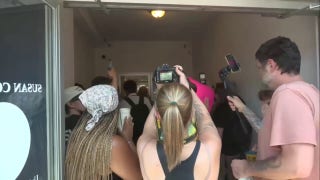 Protesters yell 'vote her out' in front of Senator Susan Collins’s office
