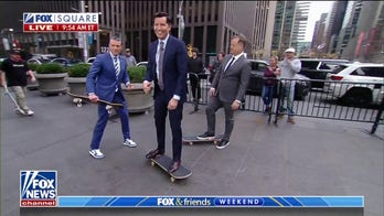 'Fox & Friends Weekend' hosts learn how to skateboard