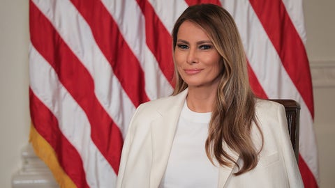 WATCH LIVE: Melania grabs paintbrush for flag fun with kids on 'Take Your Kids to Work Day' - Fox News