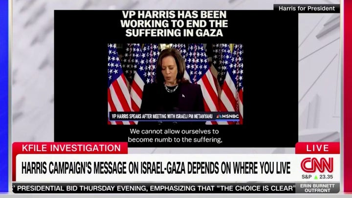 Harris campaign targets different messages about Israel-Hamas war to Jewish, Arab-American voters 