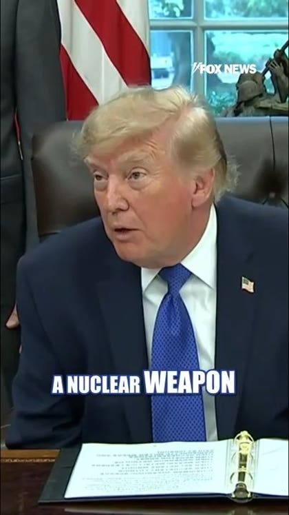 Trump sends message to 'stupid people' on Iran