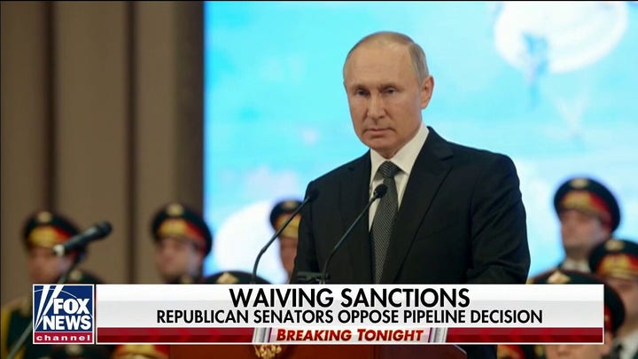 President Biden to waive sanctions on Russian pipeline company 