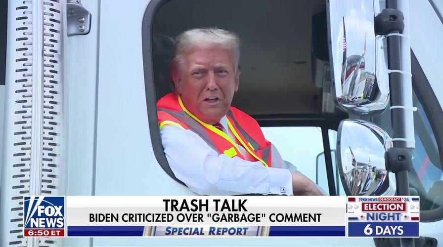 Trump destroza el insulto de Biden en un camión de basura