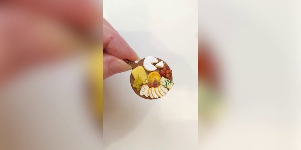 The artist makes tiny dishes, including floors, pears and more