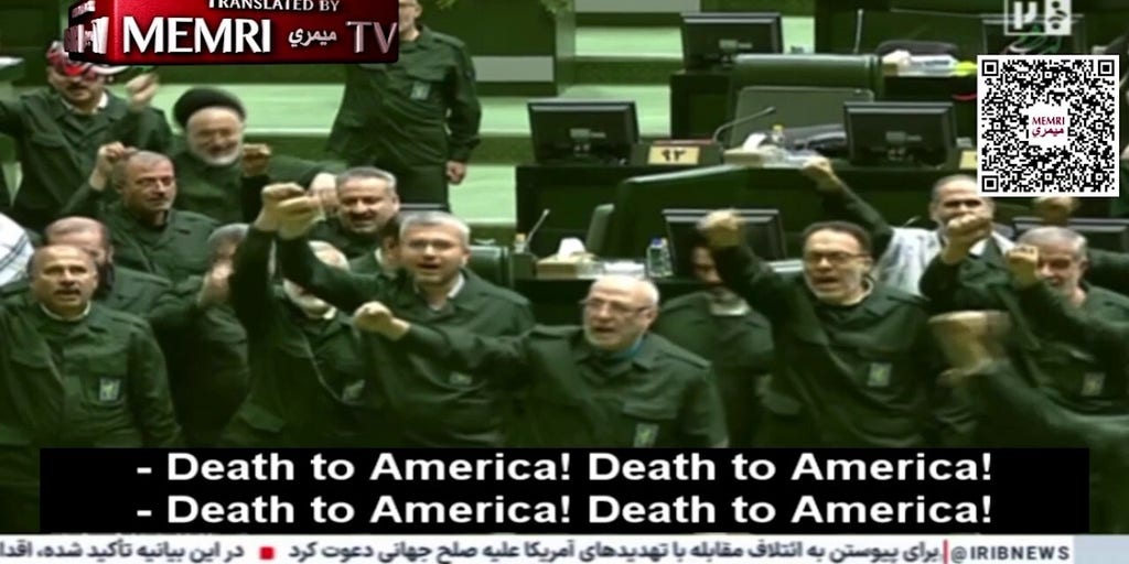 Qalibaf leads Iran lawmakers in IRGC uniforms, chants ‘Death to America'