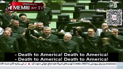 Qalibaf leads Iran lawmakers in IRGC uniforms, chants ‘Death to America'
