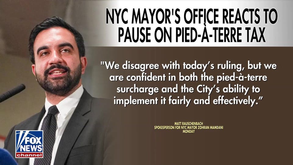 Judge temporarily blocks controversial Mamdani pied-à-terre tax in NYC