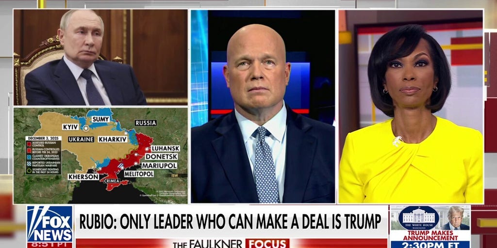 Matt Whitaker warns 'the killing needs to stop' as Trump team pushes Russia-Ukraine peace deal