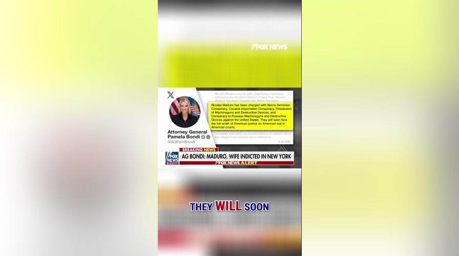 NEW: Bondi WARNS Maduro will face ‘full wrath' of American justice