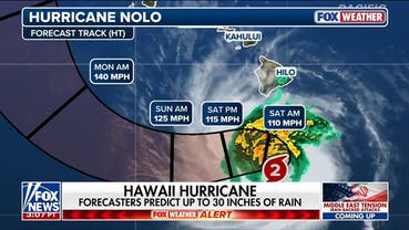 Hurricane Nolo to bring Hawaii up to 30 inches of rain