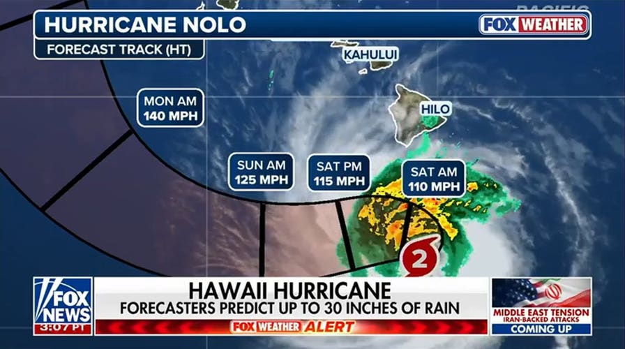 Hurricane Nolo to bring Hawaii up to 30 inches of rain