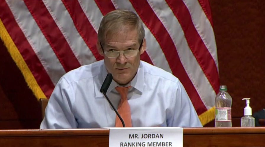 Rep. Jordan plays video montage contradicting media narrative of 'peaceful protests' during Barr hearing