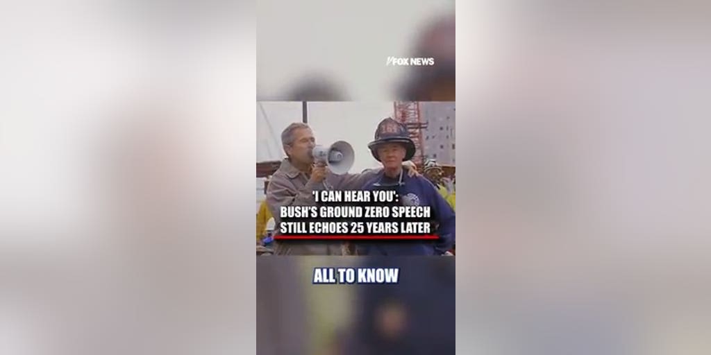 Former President Bush's speech from Ground Zero: 'I can hear you'