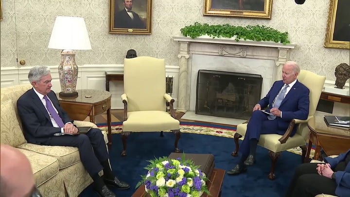 Biden met with Fed Chair Powell and Treasury Secretary Yellen in May 2022