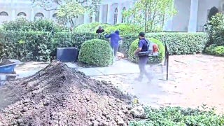 Trump shares videos of damage to White House Rose Garden limestone