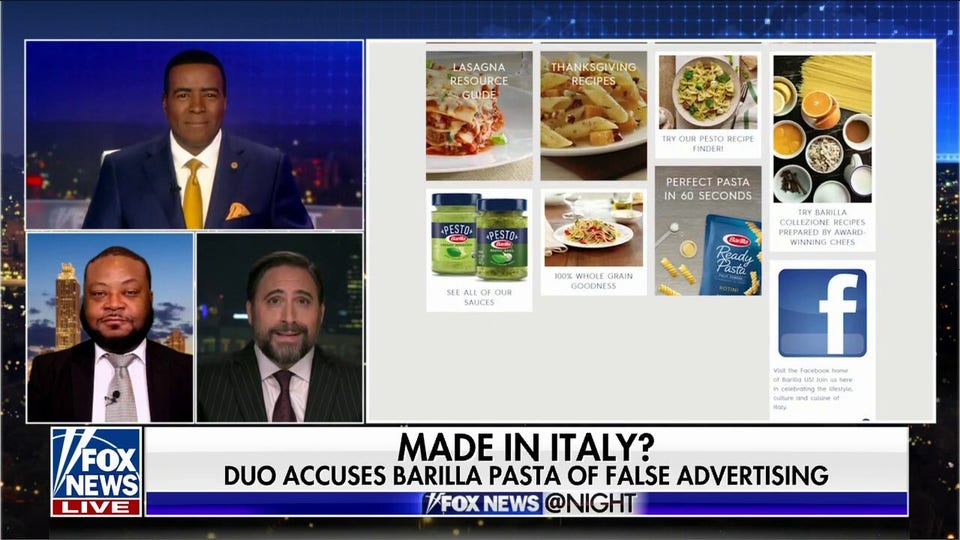 Largest pasta producer sued, alleging false 'Italian' advertising