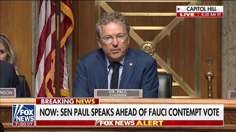 Rand Paul slams Fauci ahead of Senate contempt vote