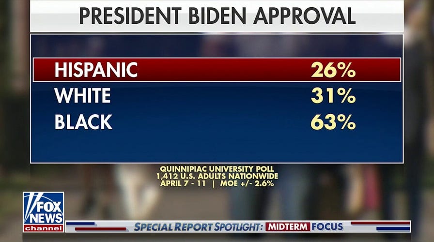 Biden's approval among Hispanic voters at 26%: Quinnipiac poll