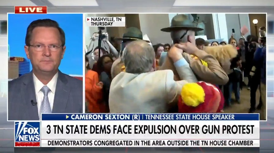 Tennessee House speaker calls for expulsion of Democrats who led gun protest