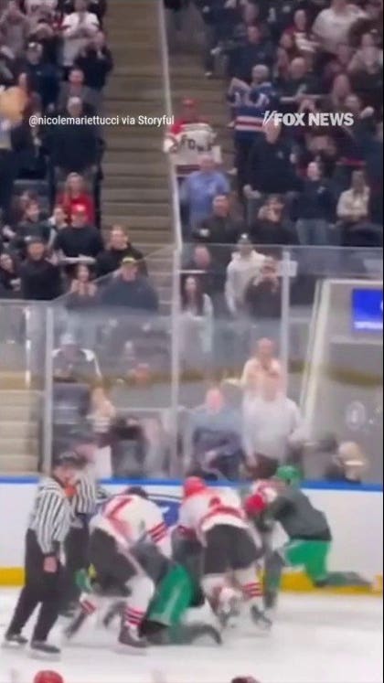 Brawl ERUPTS in FDNY, NYPD charity hockey game