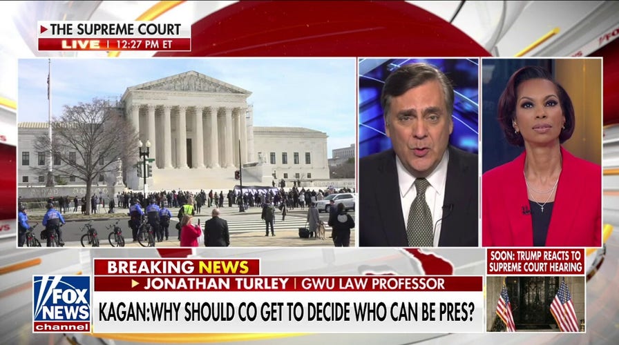 Jonathan Turley says SCOTUS had 'perfectly glacial' reception to Trump ballot removal arguments