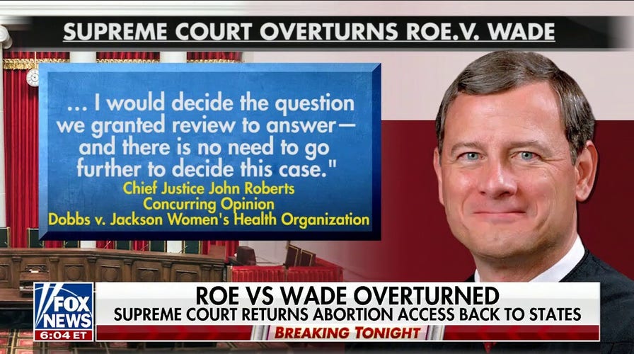 Abortion: Justice Roberts tried to find the middle ground on Roe v Wade decision