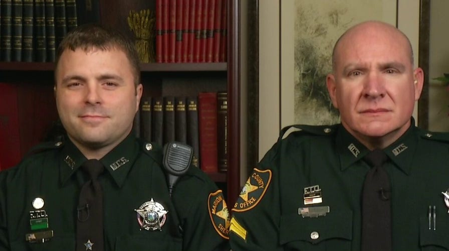 Florida deputy goes above and beyond to save American flag during a storm