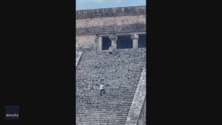 Mexico tourist whacked with stick and heckled after climbing sacred pyramid - Fox News
