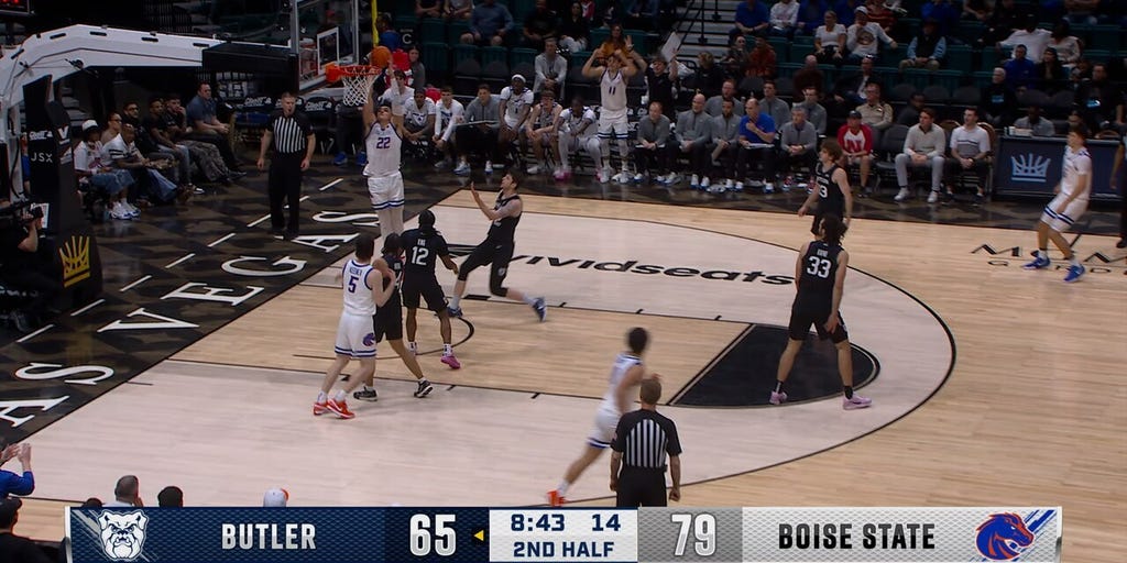 Boise State's Javan Buchanan throws down dunk to extend lead against Butler