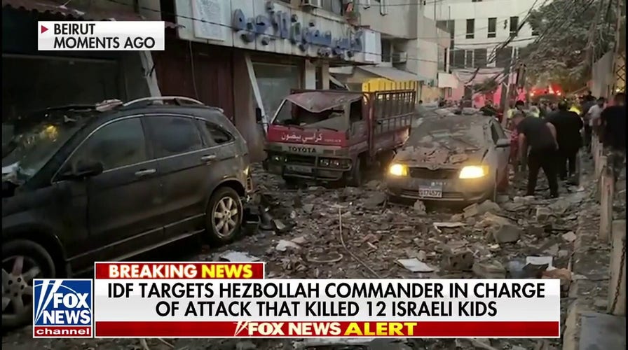 Israel strikes Hezbollah commander in charge of attack that killed 12 Israeli kids