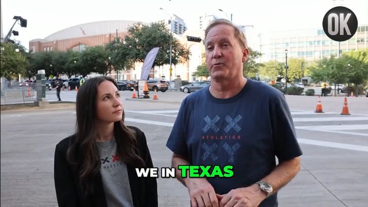 Ken Paxton Talking about Sophie Cunningham standing up for women sports.