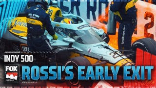 Indy 500: Alexander Rossi's vehicle catches on fire during pit stop | INDYCAR on FOX - Fox News