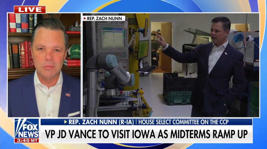 Rep. Zach Nunn discusses VP JD Vance's visit to Iowa for midterm campaigning