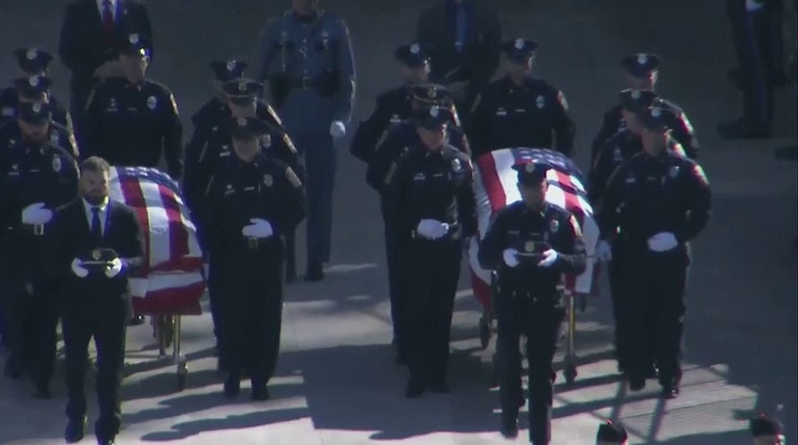 Slain Bristol, Connecticut, police officers remembered in joint funeral