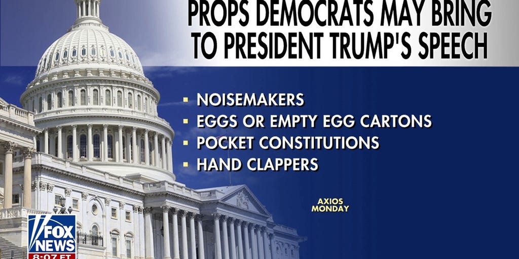 Democrats expected to bring props to protest Trump's speech to Congress