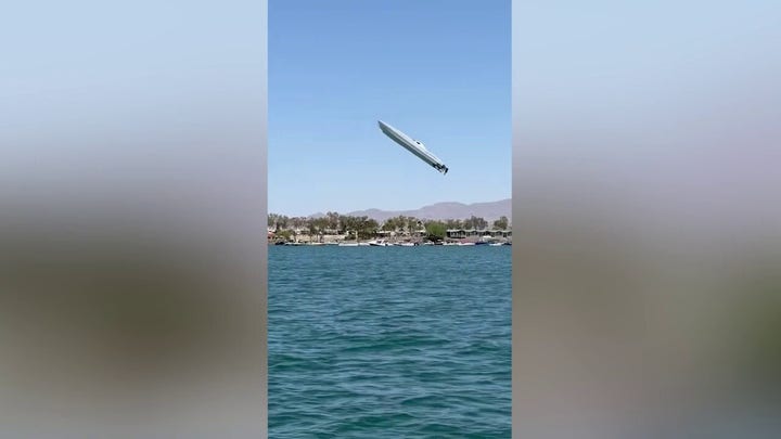 Speedboat crashes after flying through air at popular Arizona lake