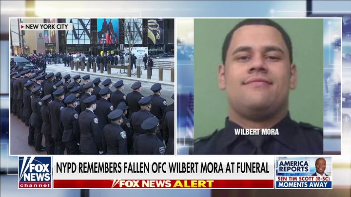 New York Police Department honors memory of fallen Officer Mora at funeral