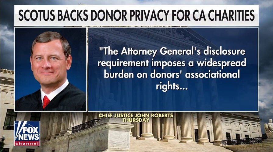 Supreme Court defends donor privacy for California charities