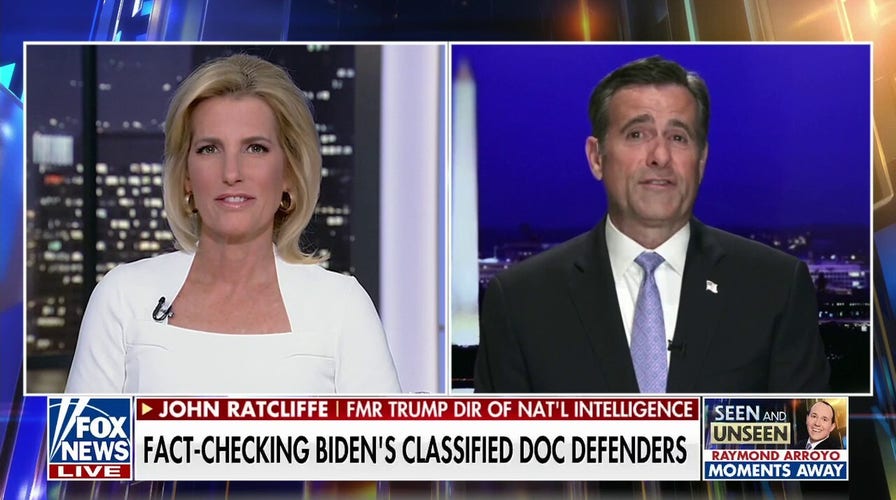 John Ratcliffe fact-checks Joe Biden's classified documents defense