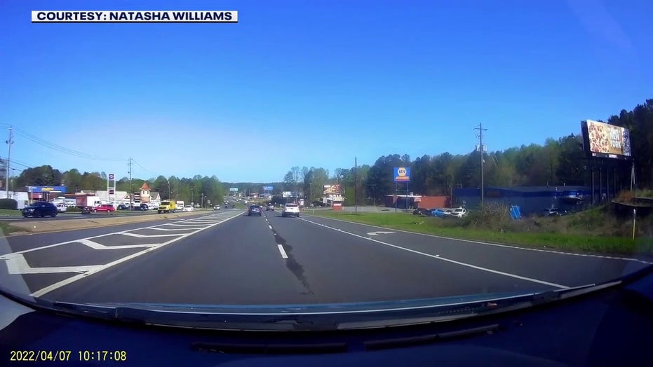 Dashcam video captures small plane crashing on Georgia highway