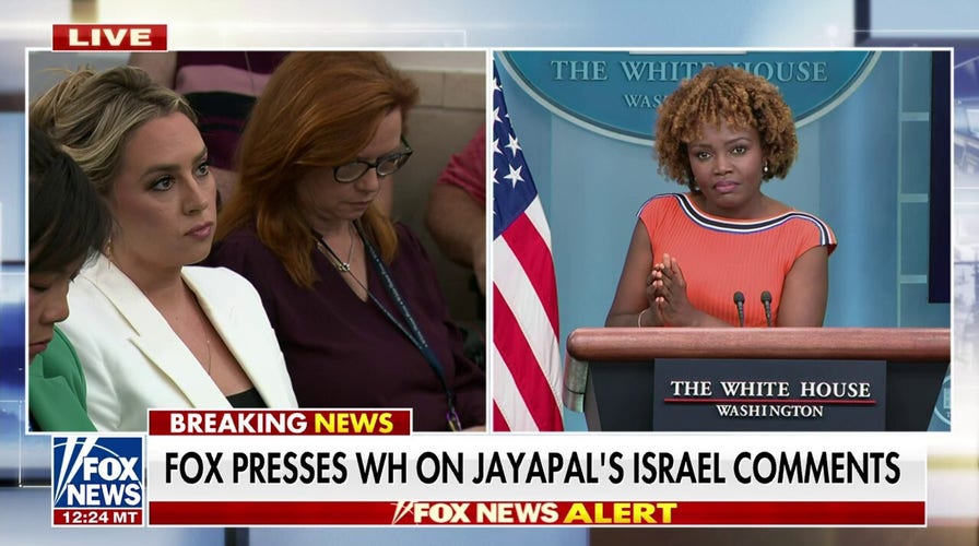 Fox News presses White House on Jayapal's controversial Israel comments