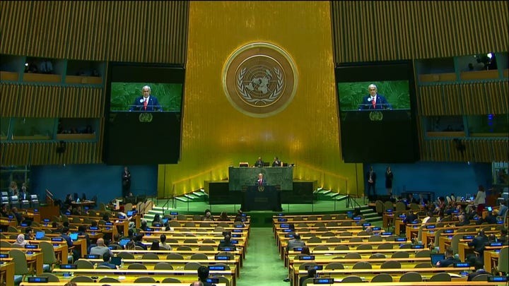 Netanyahu reveals he's streaming his speech in Gaza through cell phones and loud speakers 