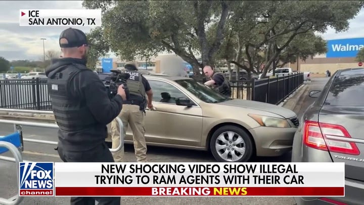 New video shows illegal immigrant allegedly trying to ram ICE agents with car.
