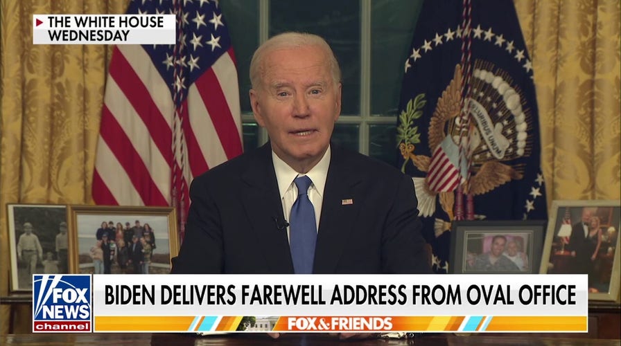Biden issues ominous warnings in farewell address from Oval Office