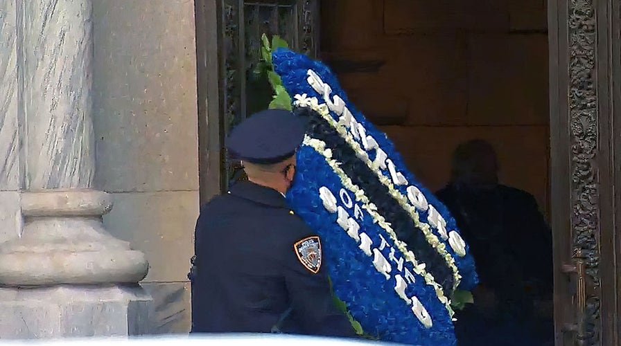 A wake is held for fallen NYPD officer Jason Rivera at St. Patrick's Cathedral