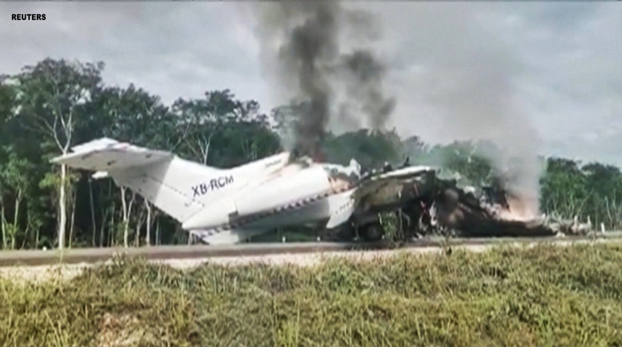 Mexican drug plane catches on fire after making illegal landing on rural highway