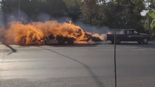 Flaming truck speeds through town - Fox News
